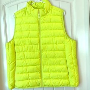 NWOT NEON YELLOW J CREW VEST